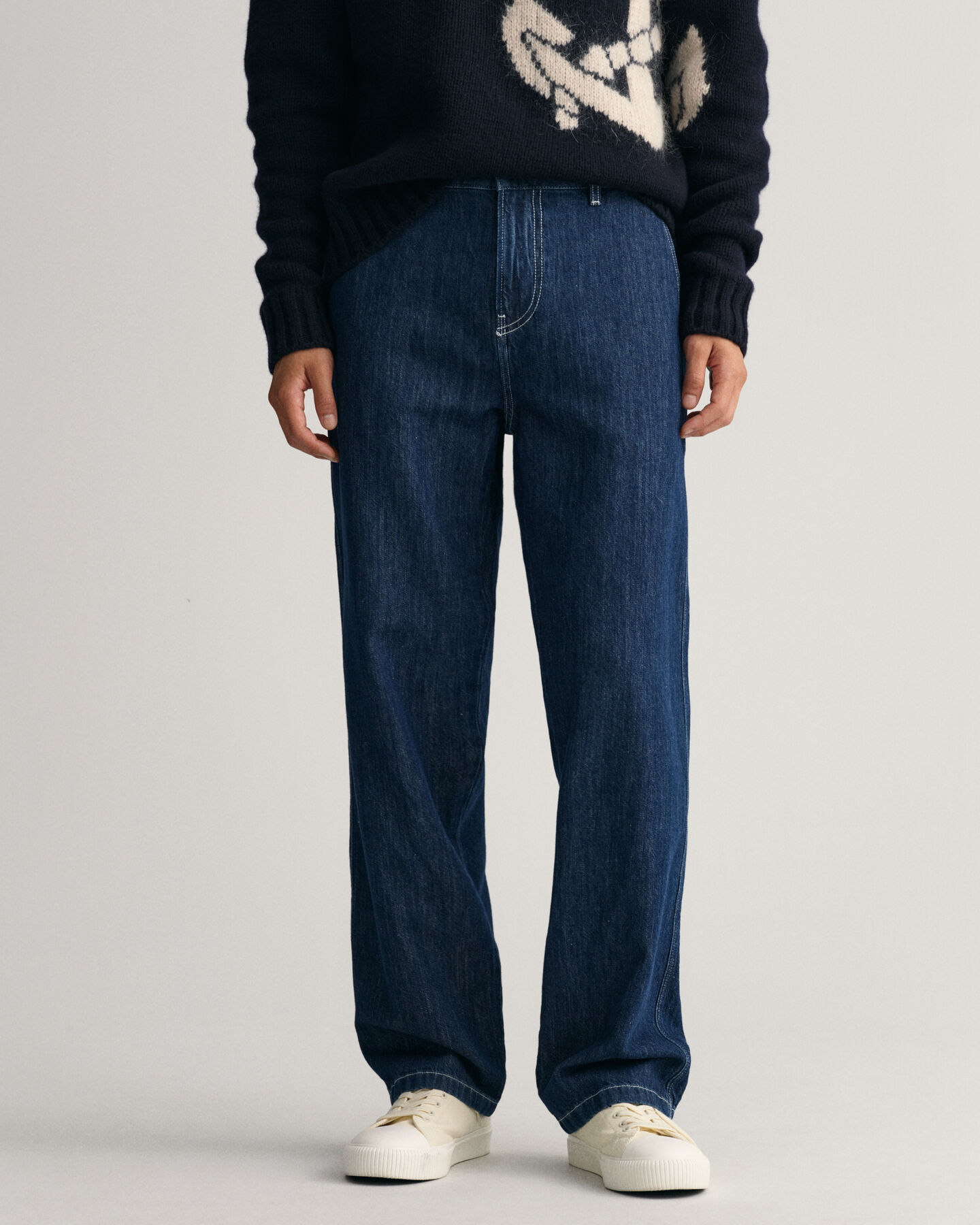 Relaxed Fit Cotton Linen Jeans