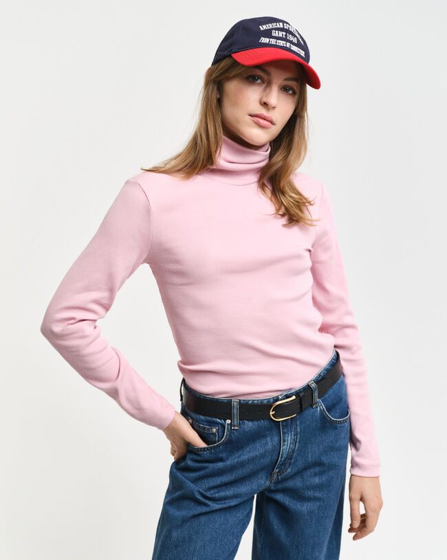Ribbed Long Sleeve Turtleneck Top