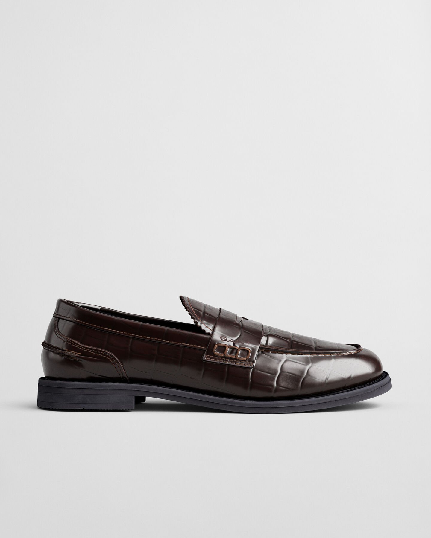 Gracelyn Croc Effect Leather Loafers
