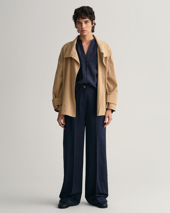 Relaxed Fit Cotton Silk Blouse