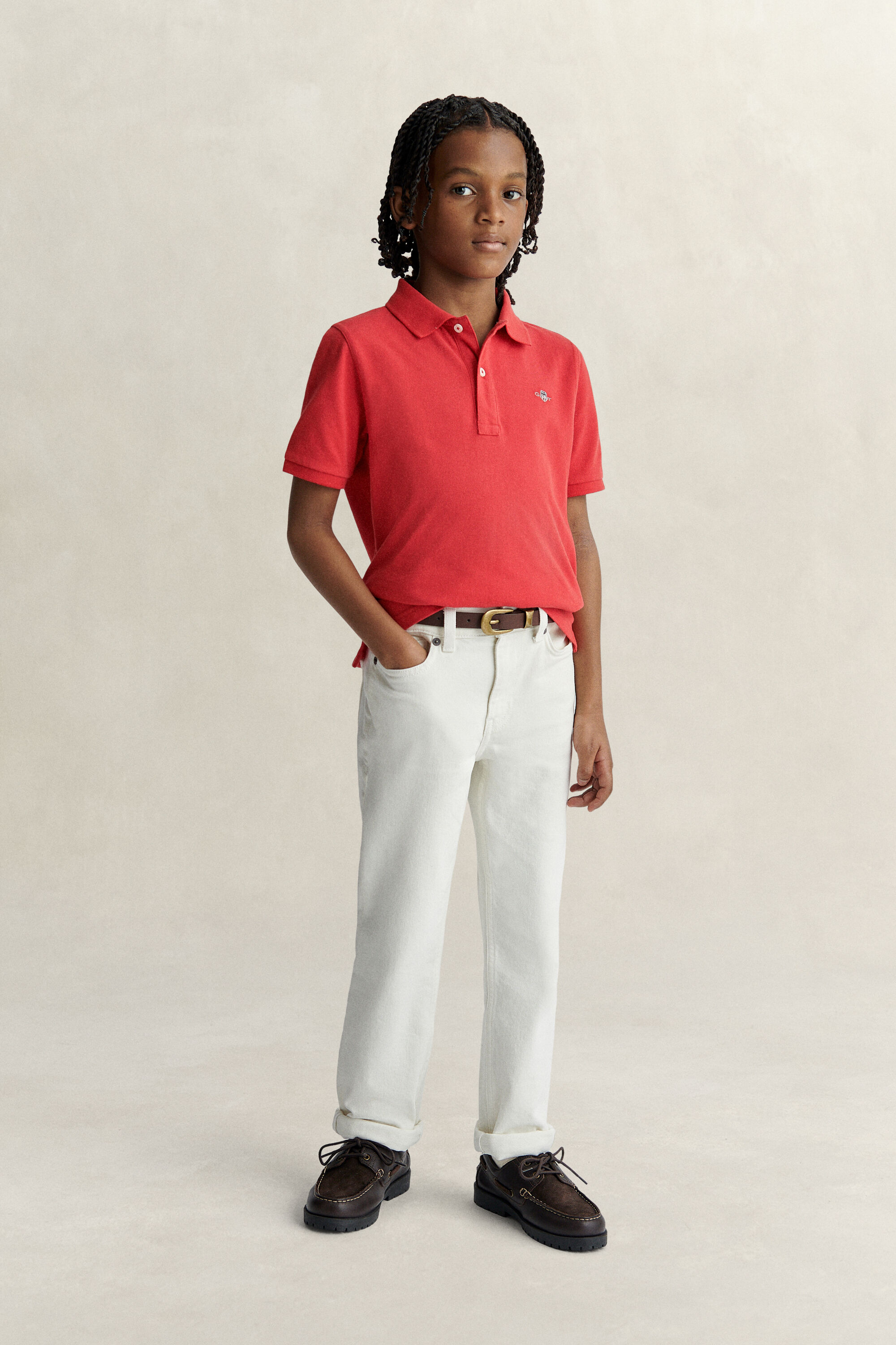 Teens Shield Piqué Polo Shirt