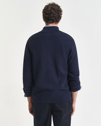 Micro Textured Zip Sweater