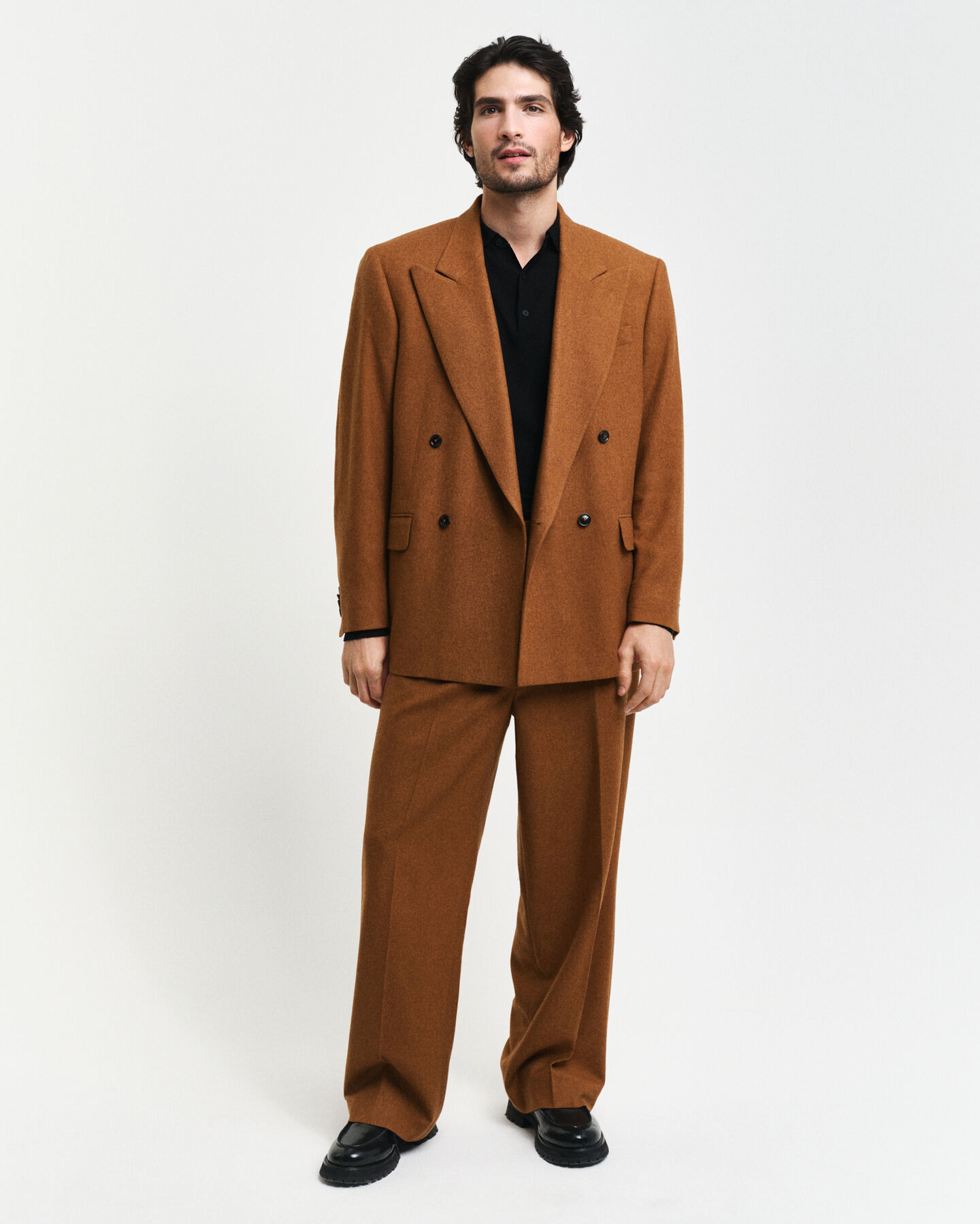 Extra Fine Merino Wool Polo Sweater