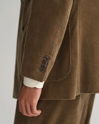 Double-Breasted Corduroy Suit Blazer