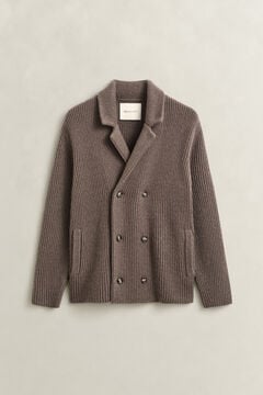 Knitted Blazer Cardigan — FADED TAUPE 1