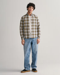 Regular Fit Checked Brushed Oxford Shirt