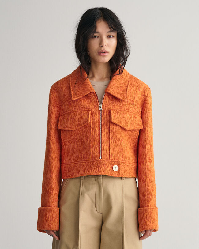 Cropped Bouclé Jacket