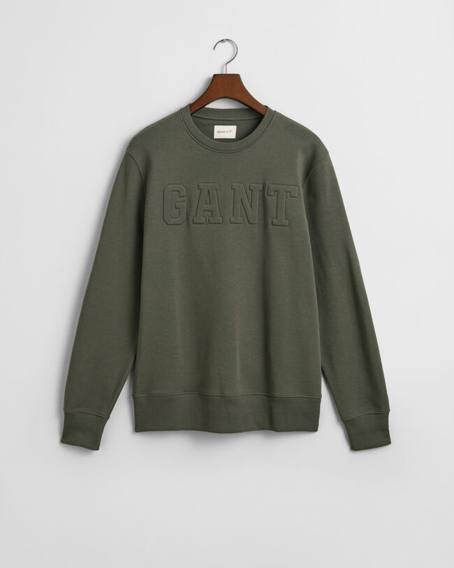 Embossed Crew Neck Sweatshirt