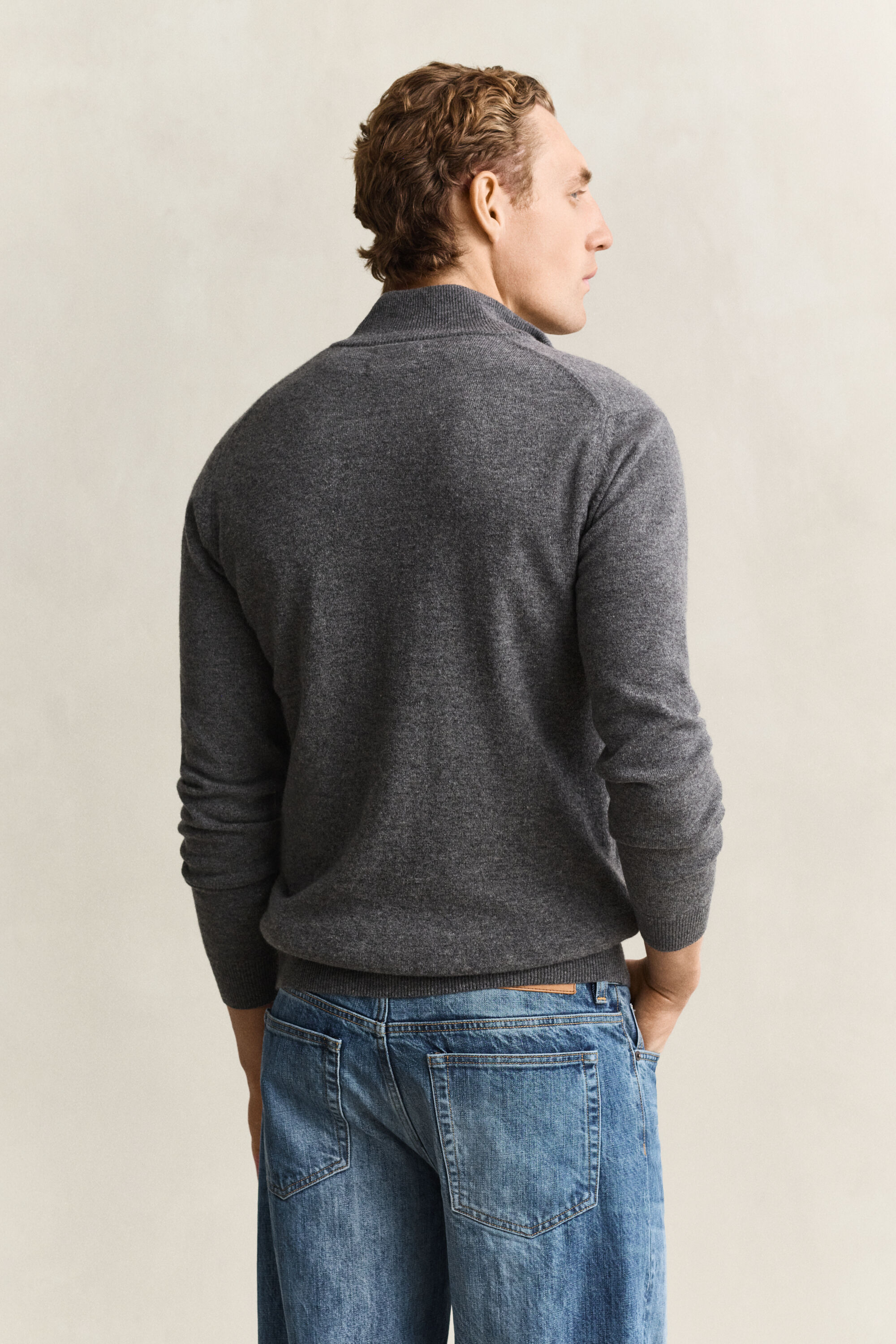 Lambswool Zip Cardigan