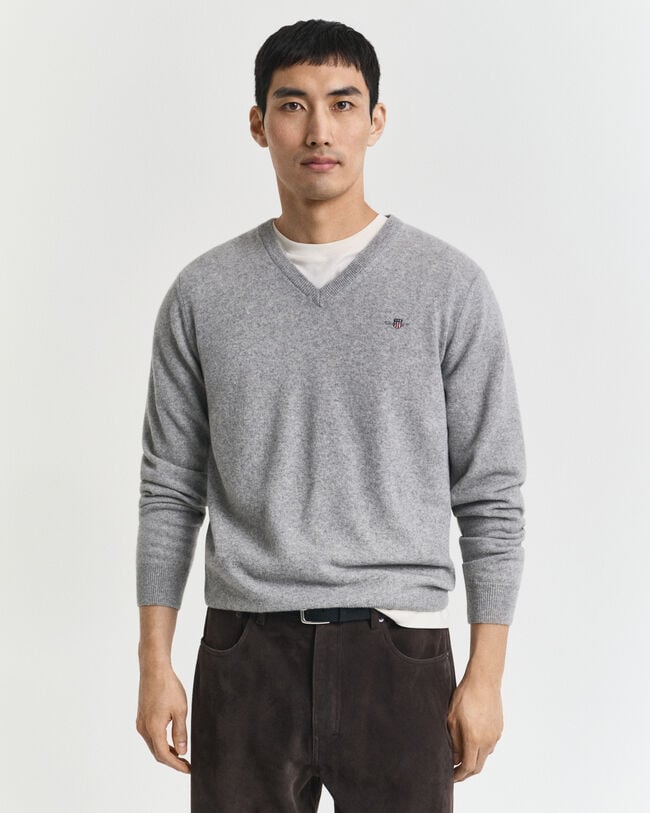 Superfine Lambswool V-Neck Sweater