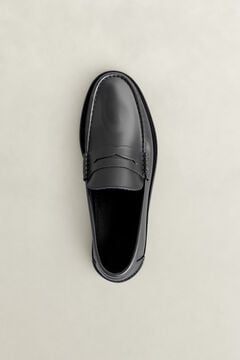 Lenkoxx Leather Loafers — BLACK 1