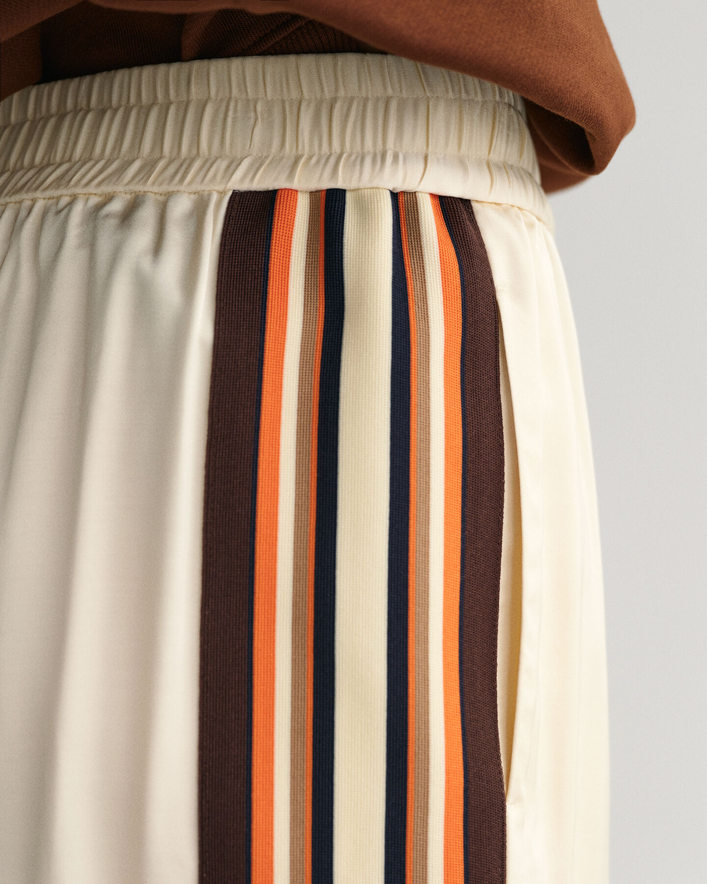 Relaxed Fit Striped Pull-On Pants