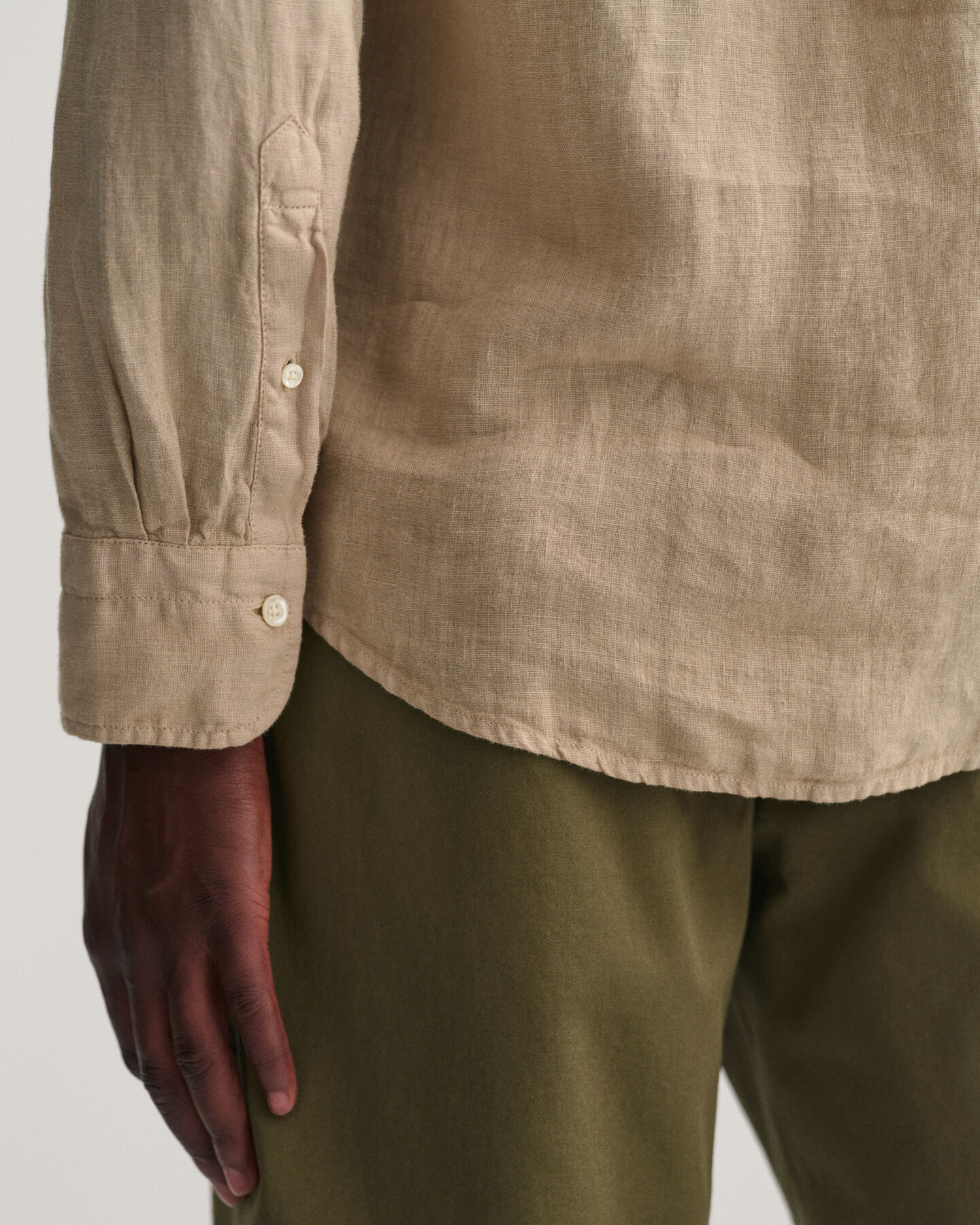 Regular Fit Garment-Dyed Linen Shirt