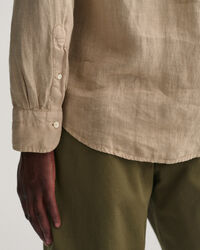 Regular Fit Garment-Dyed Linen Shirt