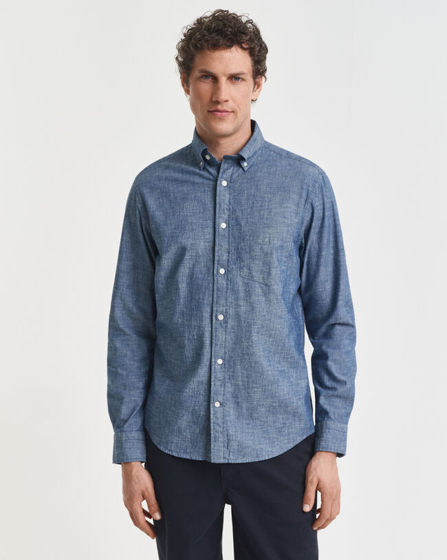 Regular Fit Indigo Chambray Shirt