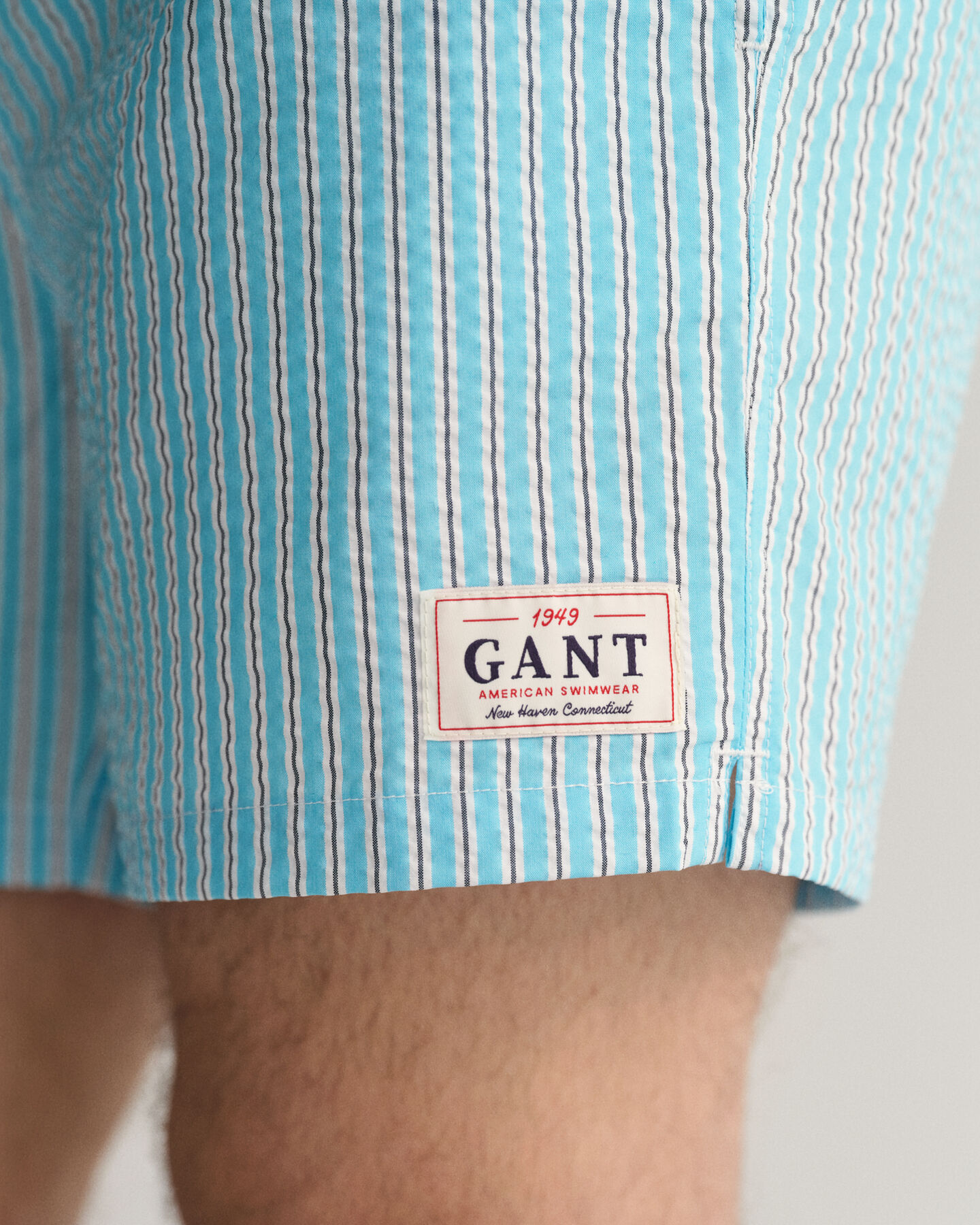 Classic Fit Seersucker Swim Shorts