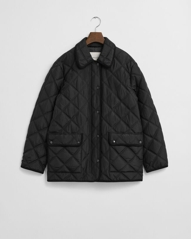 Quilted Corduroy Trim Jacket