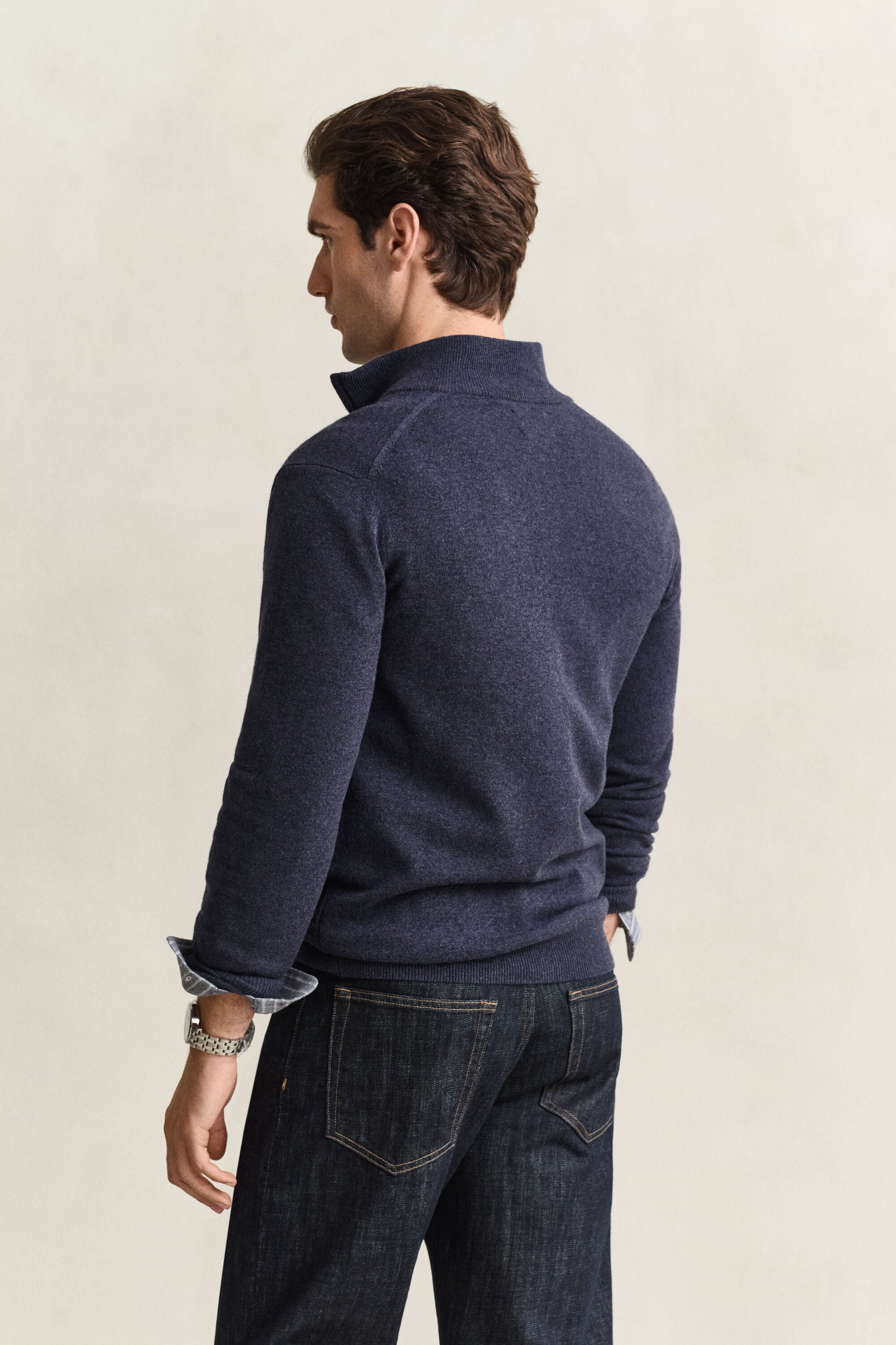 Lambswool Zip Cardigan