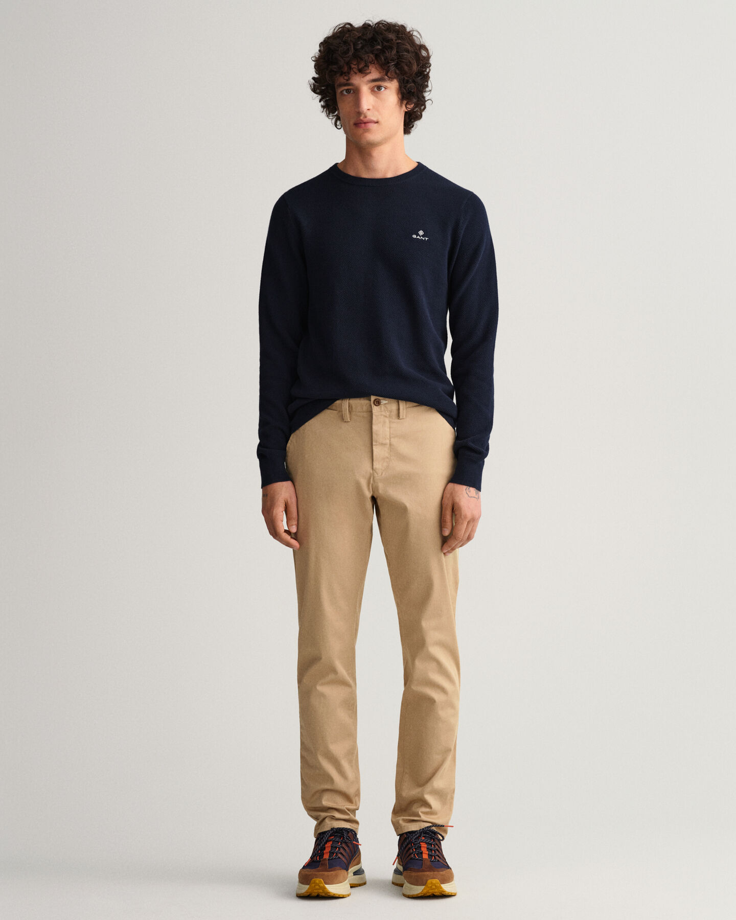 Hallden Slim Fit Twill Chinos