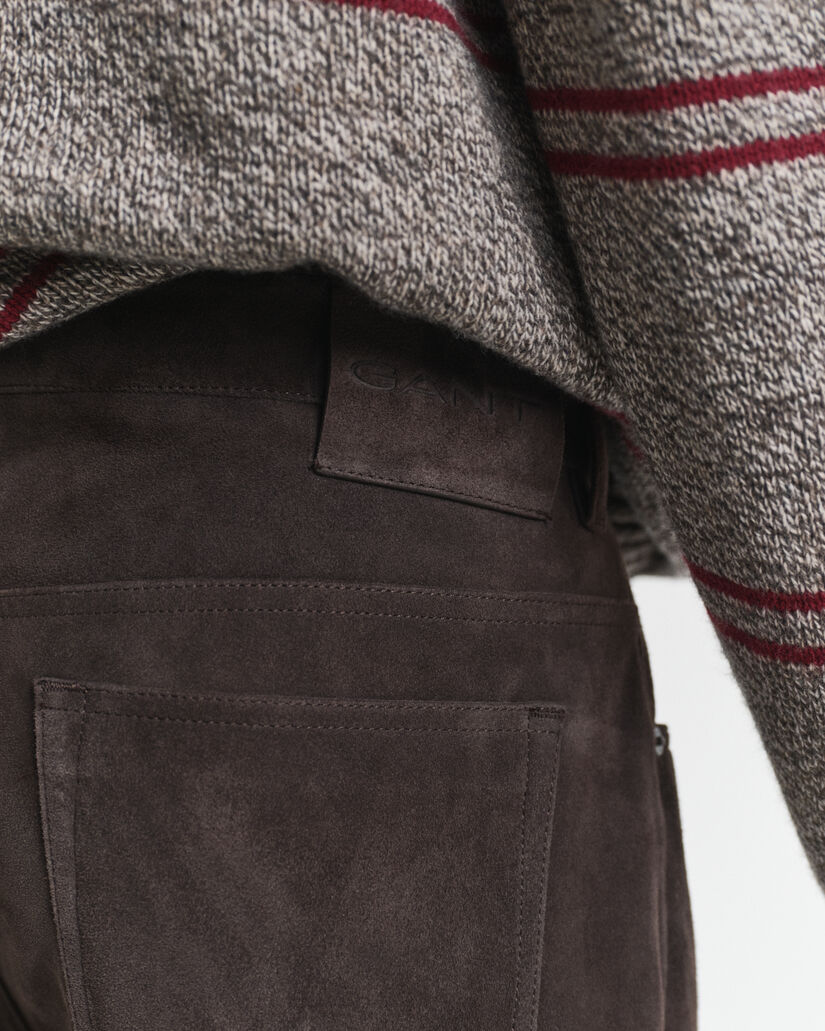 Suede Straight Fit Jeans