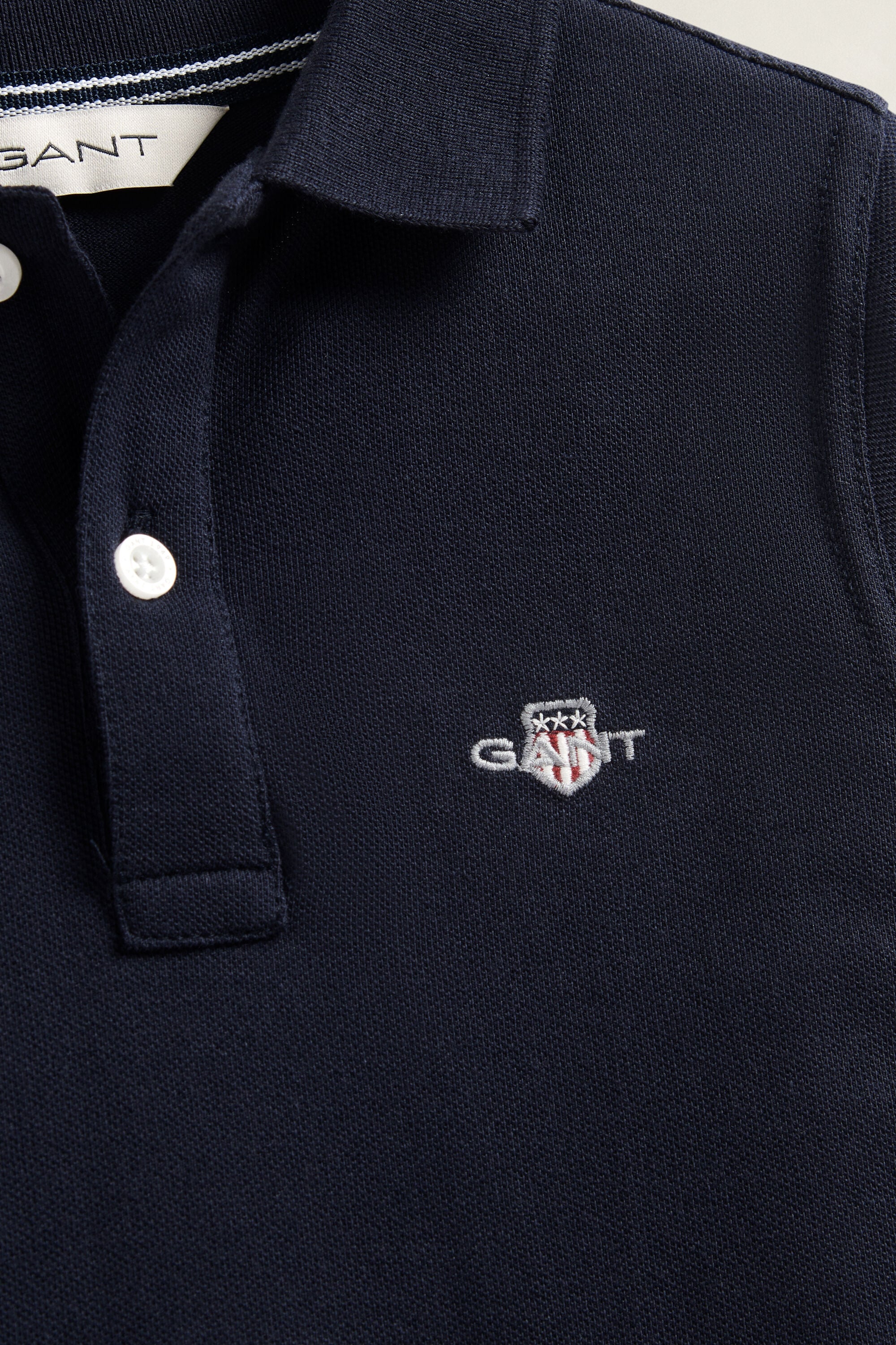 Boys Shield Long Sleeve Polo Shirt