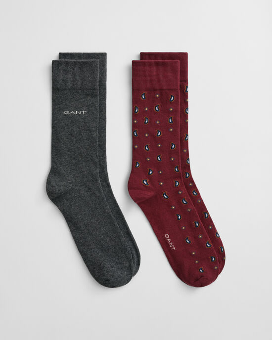 2-Pack Paisley Patterned Socks Gift Box