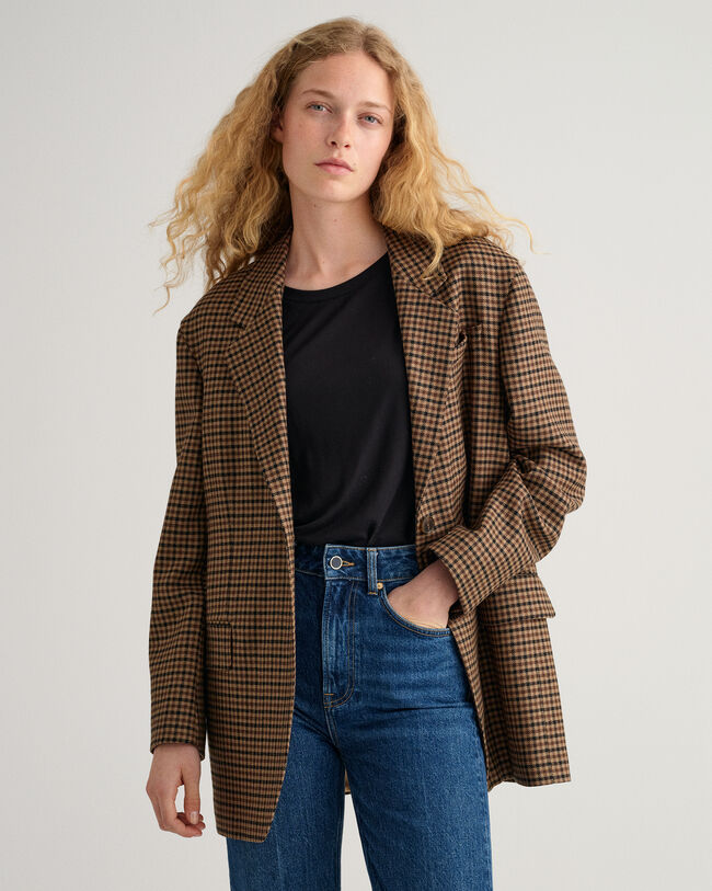 Oversized Check Blazer