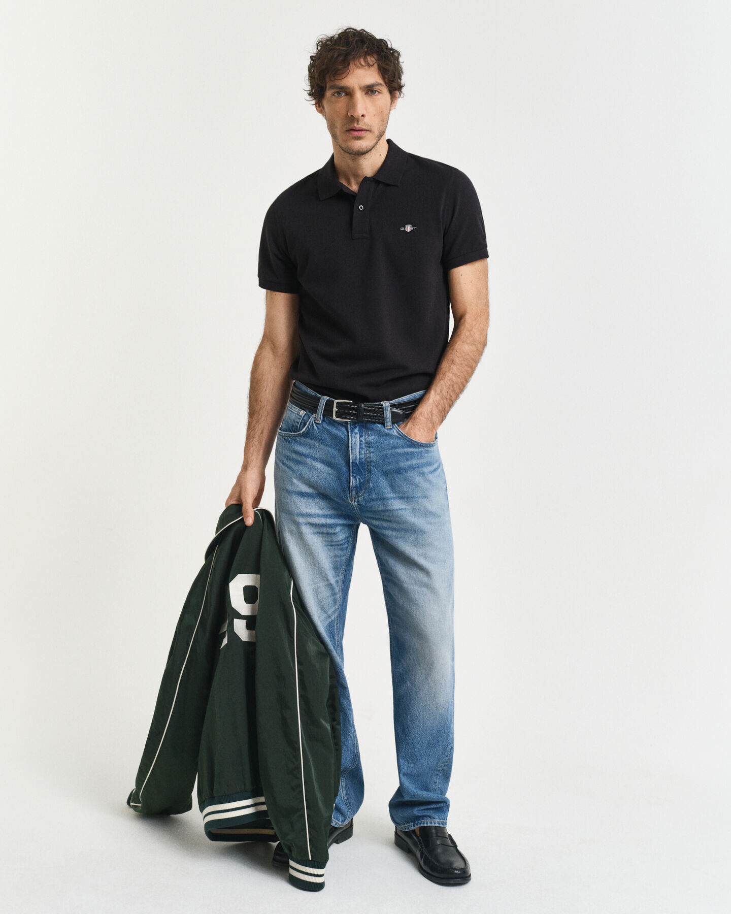 Slim Fit Shield Piqué Polo Shirt