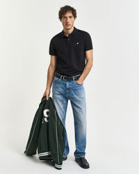 Slim Fit Shield Piqué Polo Shirt
