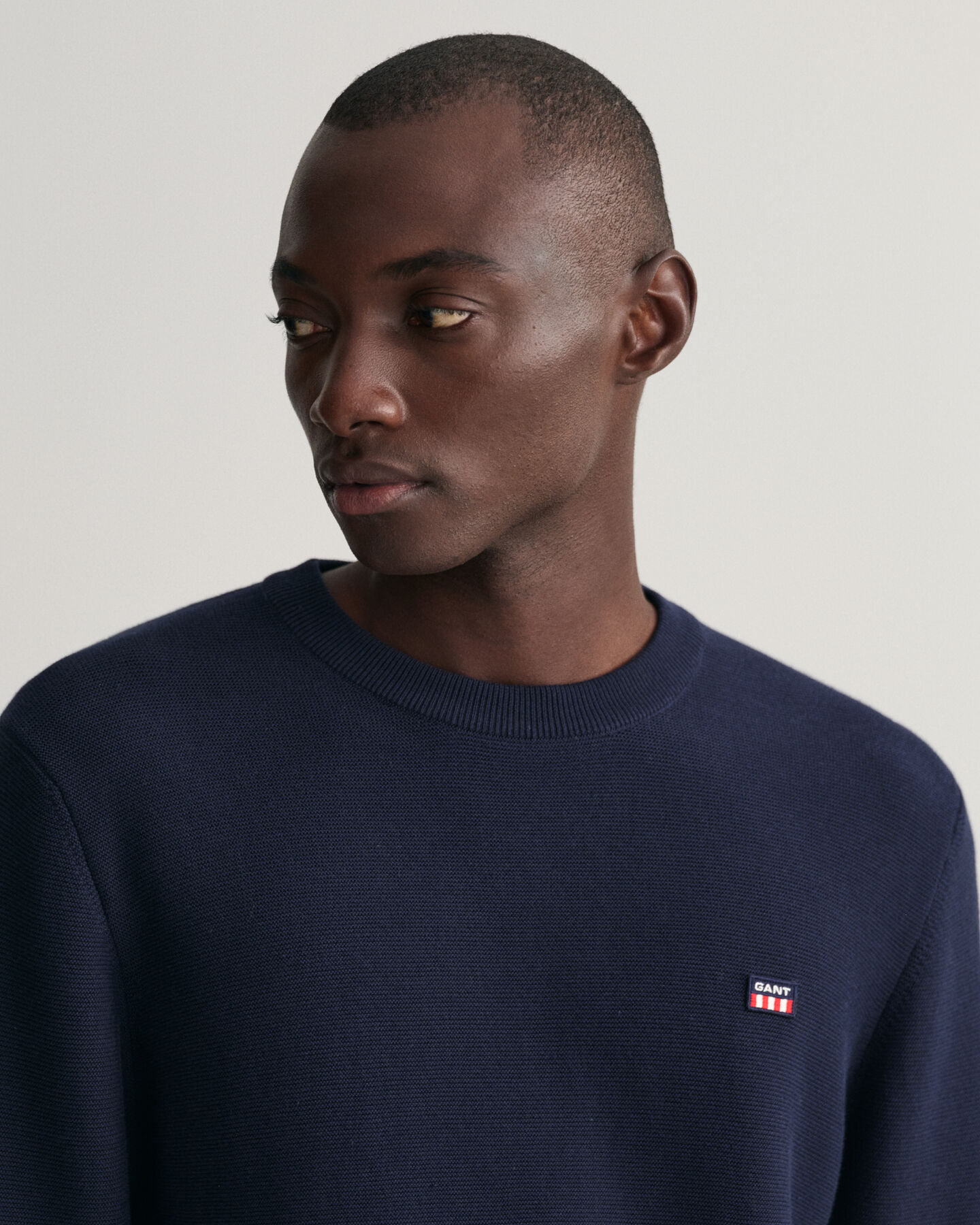 Light Texture Crew Neck Sweater