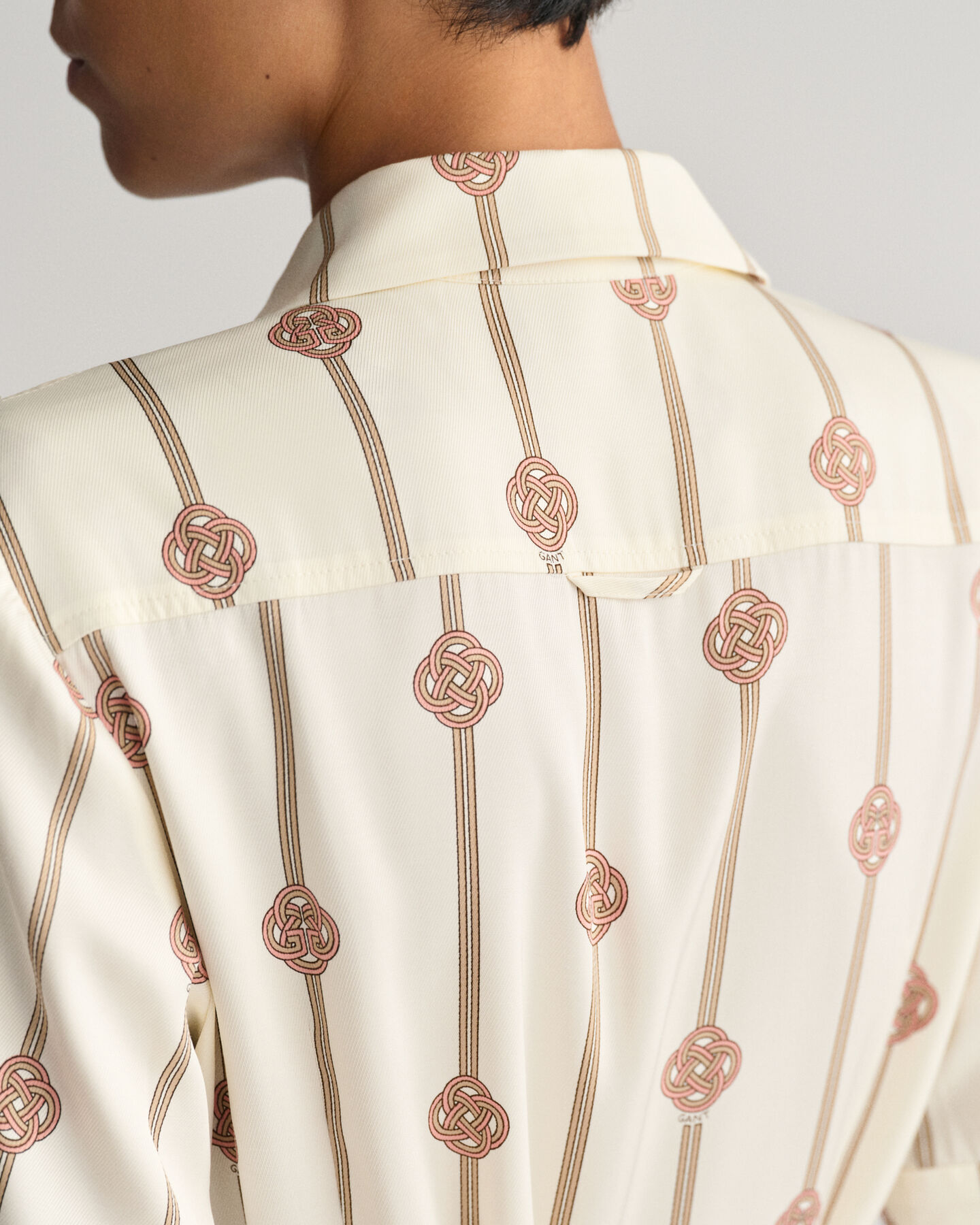 Printed Short Sleeve Shirt Dress