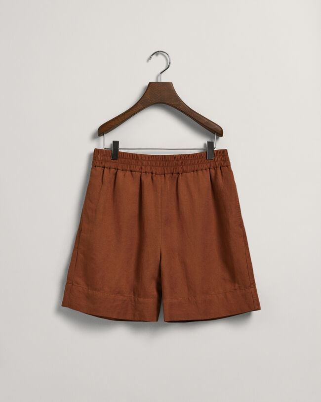 Linen Viscose Pull-On Shorts
