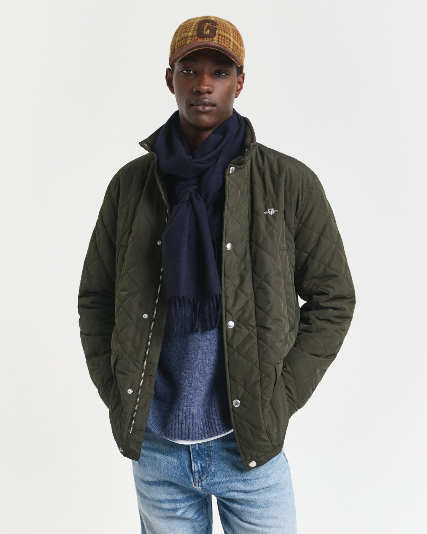 Quilted Windcheater Mid-Length Jacket