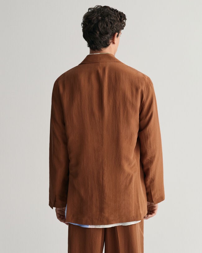 Relaxed Fit Silk Suit Blazer