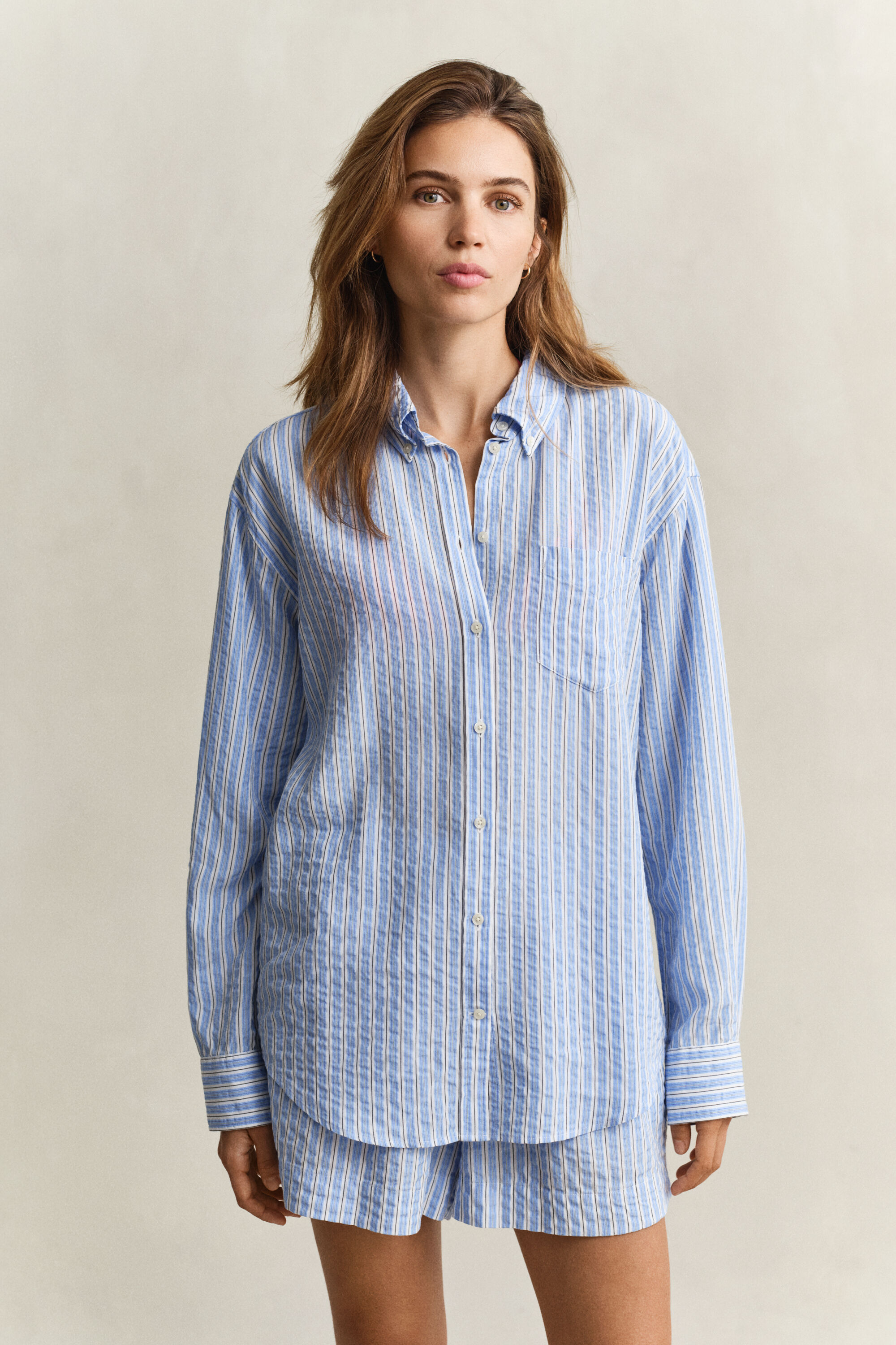 Striped Seersucker Shirt
