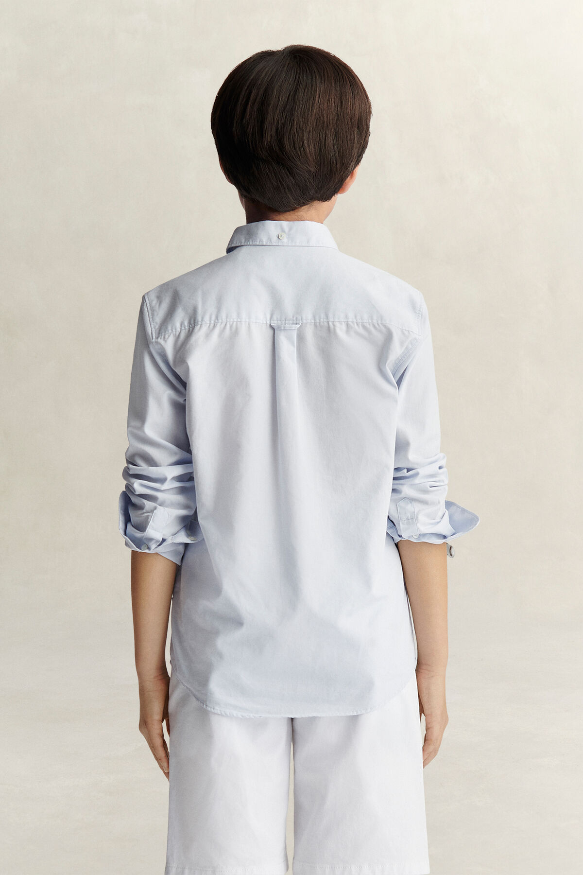 Teen Boys Shield Poplin Shirt — LIGHT BLUE