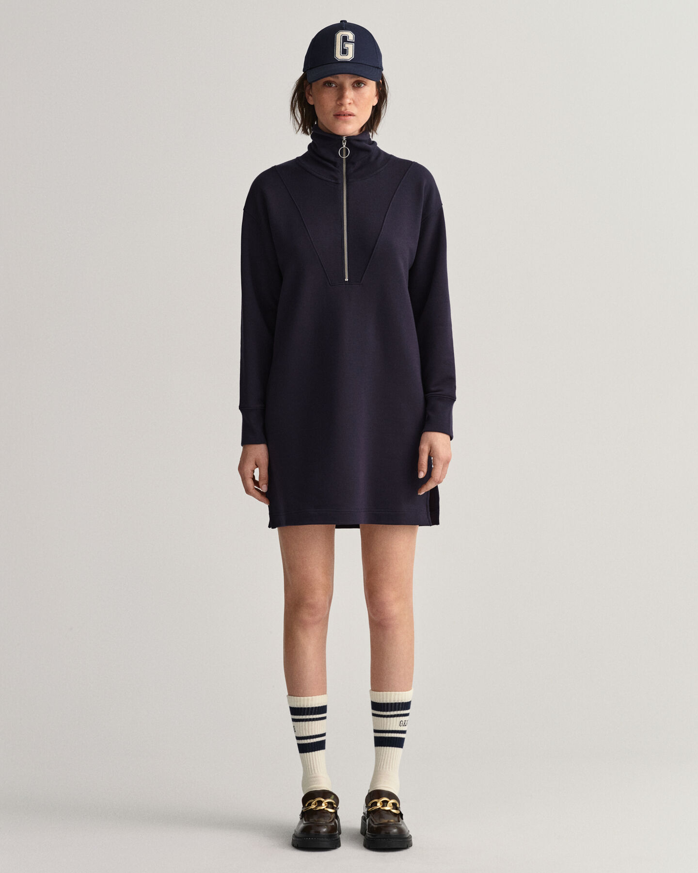 Half-Zip Sweat Dress