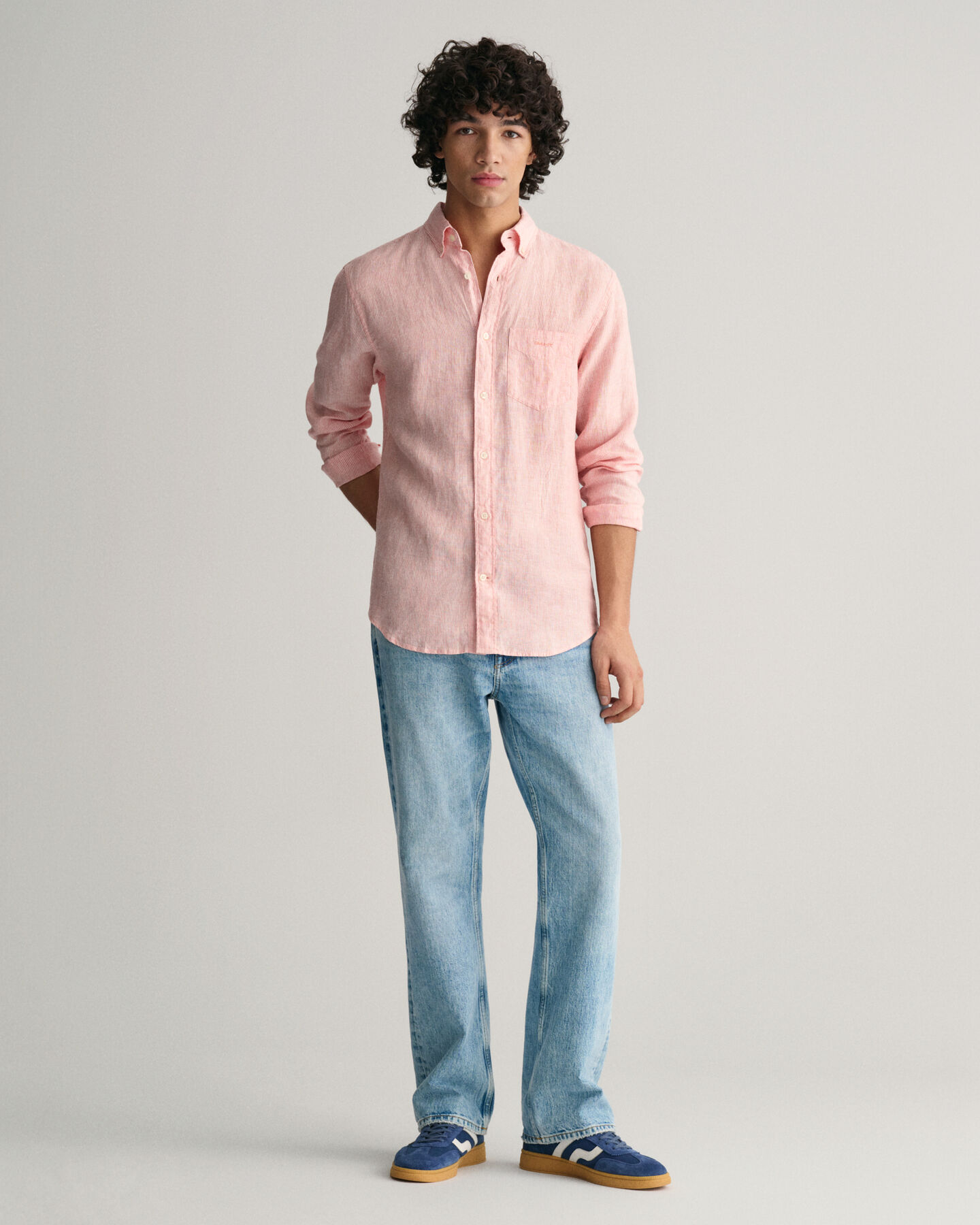 Regular Fit Striped Linen Shirt