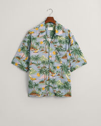 Relaxed Fit Hawaiian Print Short Sleeve Shirt