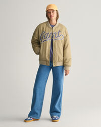 Teens Script Graphic Varsity Jacket