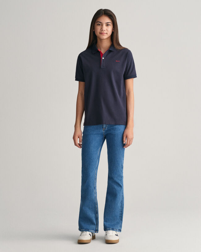 Teens Contrast Piqu&eacute; Polo Shirt
