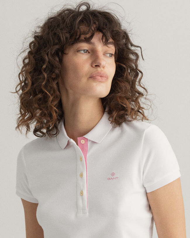 Contrast Collar Piqu&eacute; Polo Shirt