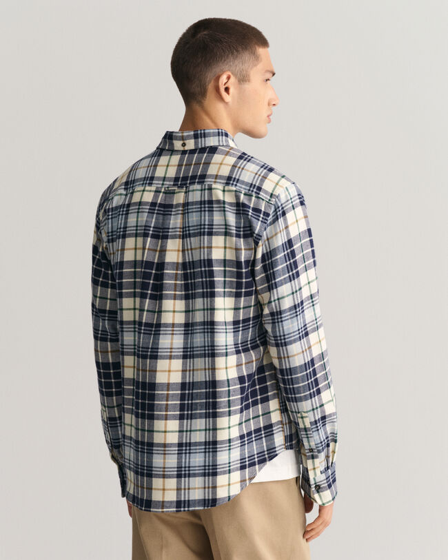 Regular Fit Plaid Flannel Checked Shirt