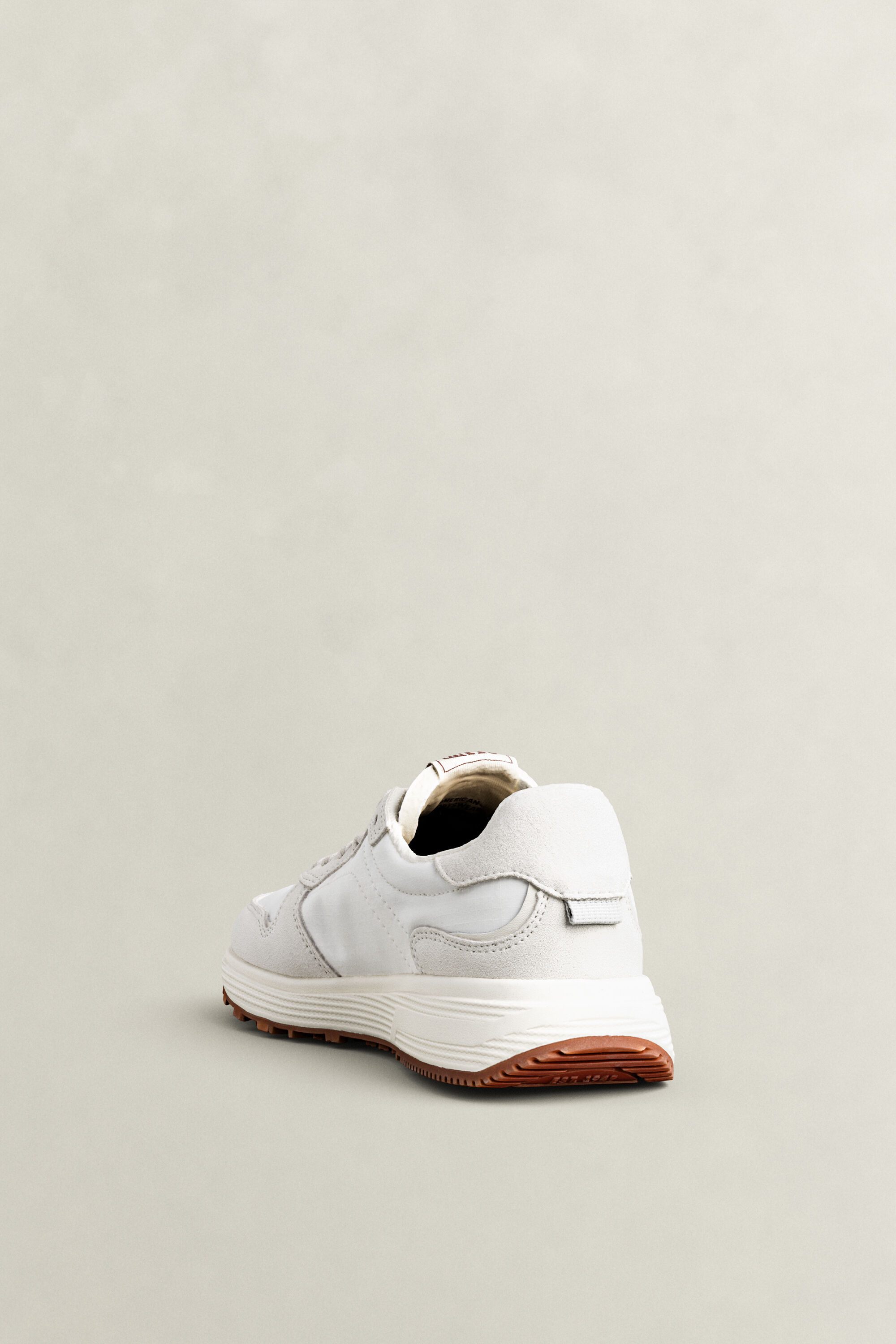 Beywin Suede Nylon Sneakers — WHITE