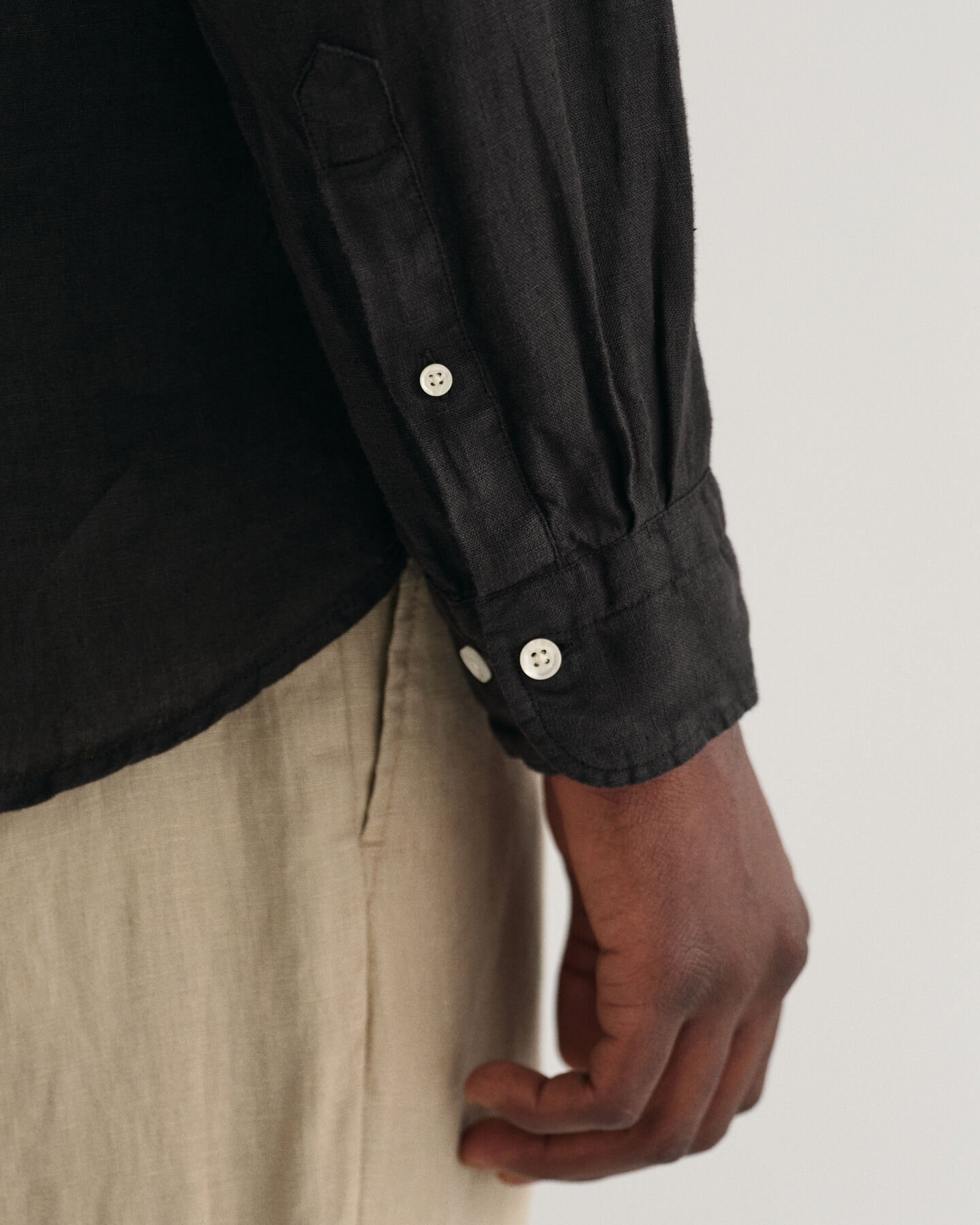 Regular Fit Garment-Dyed Linen Shirt