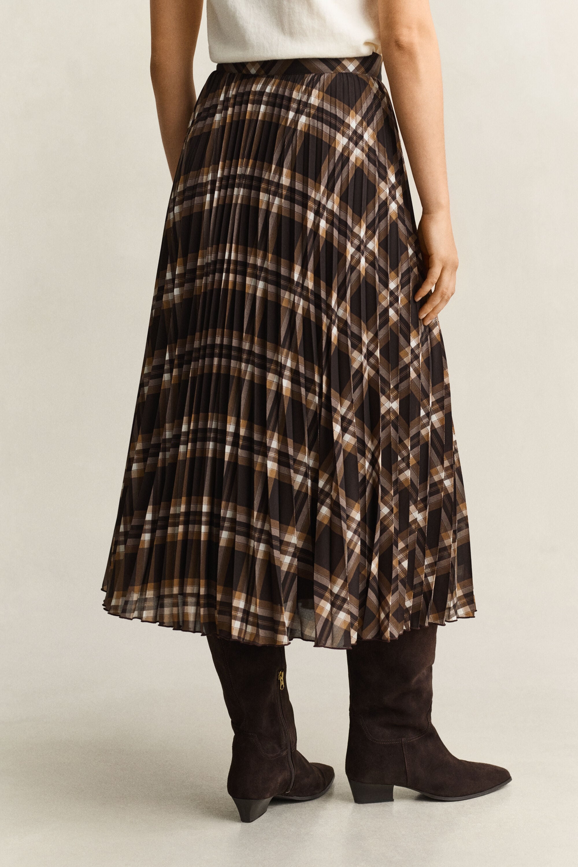 Pleated Midi Skirt