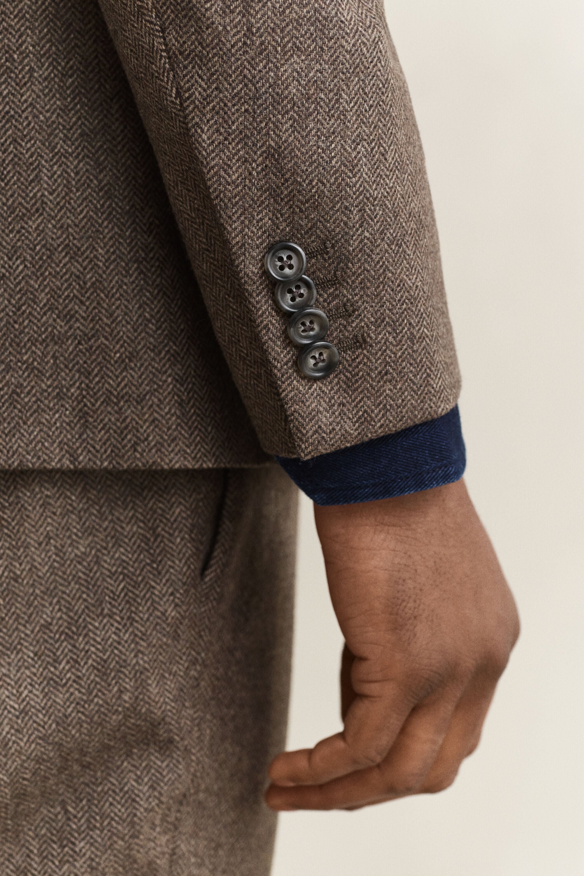 Wool Herringbone Suit Jacket