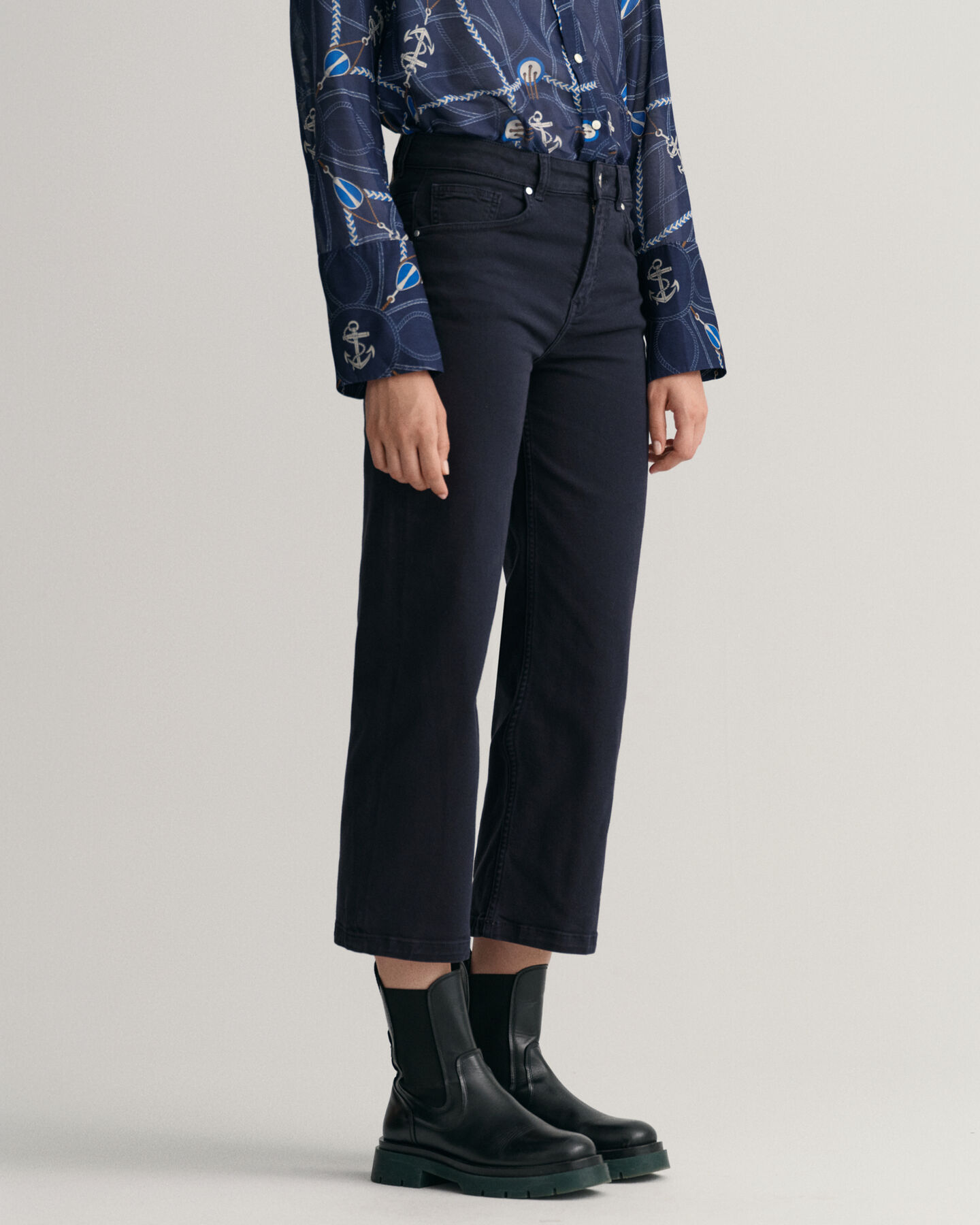 Cropped Wide Color Jeans