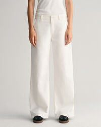 Low-Waisted Wide Leg White Jeans