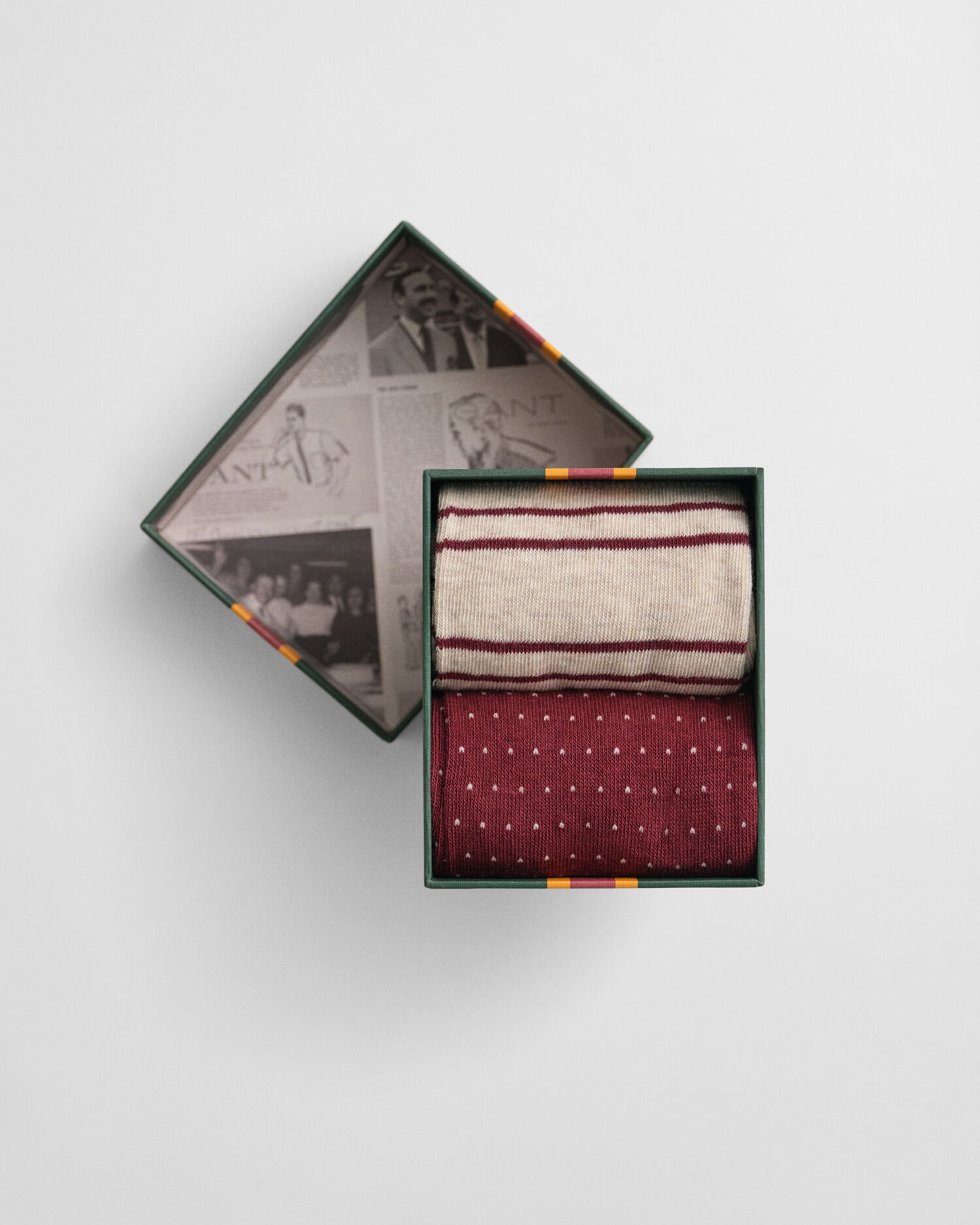 2-Pack Striped & Mini Dotted Socks Gift Box